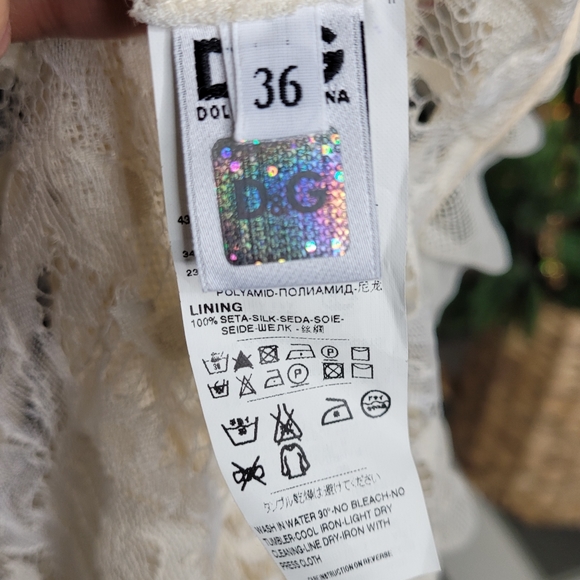 AUTENTIC Dolce & Gabbana Lace mini dress off-white - Picture 14 of 16